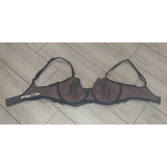 Victorias Secret Dream Angels Push Up Without Padding Bra Lace Womens 34DD Green - Picture 5 of 6